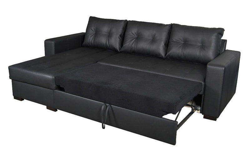 Onix Leather Corner Sofa Bed