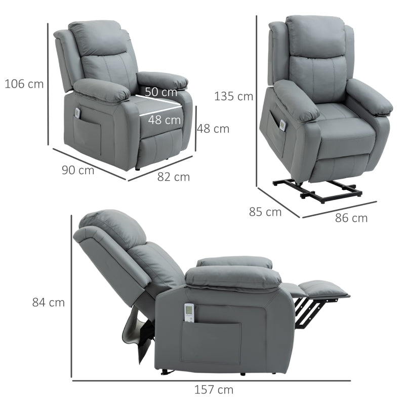 Electric Power Lift Recliner Chair Vibration Massage Reclining