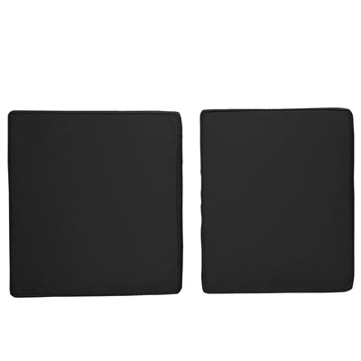 2 Piece Cushion 1 Seat 1 Back Pad For Rattan Sofa Chair-, Black