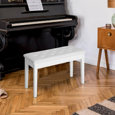 PU Leather Upholstered Piano Stool Makeup Bench