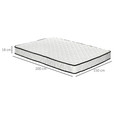 4.9ft King Mattress, White