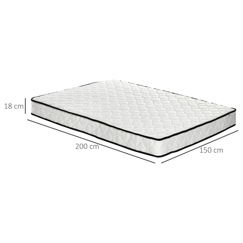 4.9ft King Mattress, White