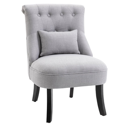 Fabric Single Sofa Dining Chair Tub Upholstered , Grey