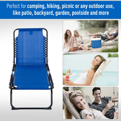 Folding Lounger Beach - Blue