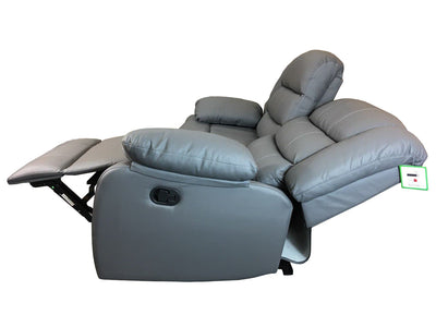 Roma 3+2 Leather Recliner Sofa set - Grey