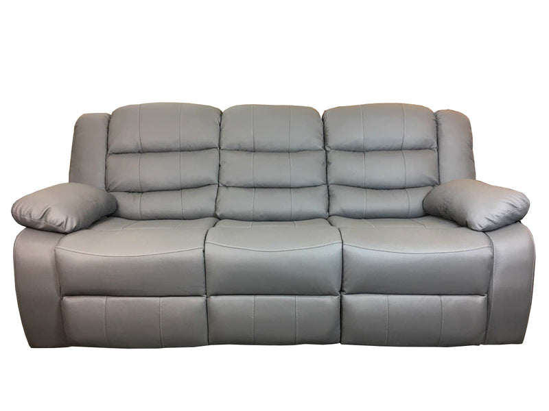 Roma 3+2 Leather Recliner Sofa set - Grey