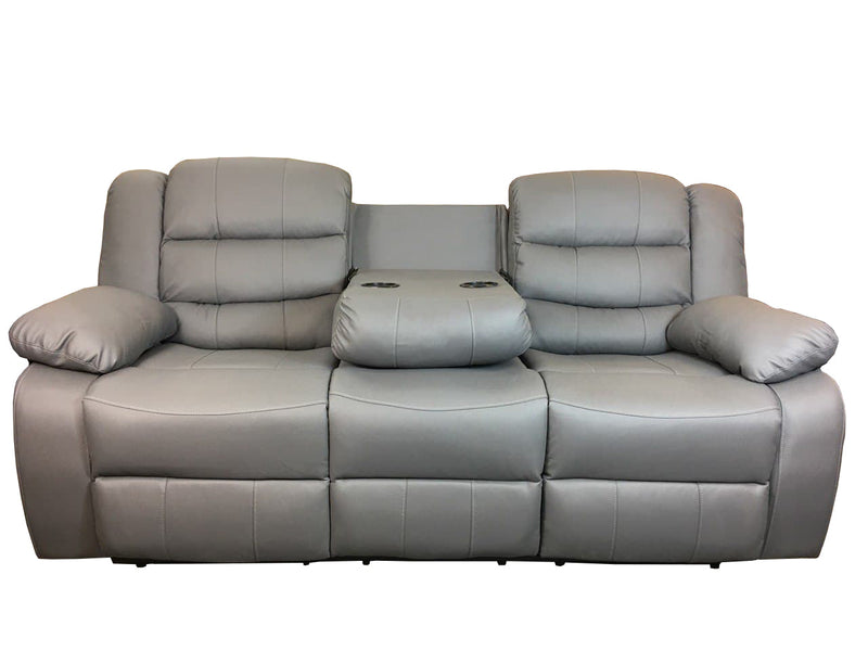 Roma 3+2 Leather Recliner Sofa set - Grey