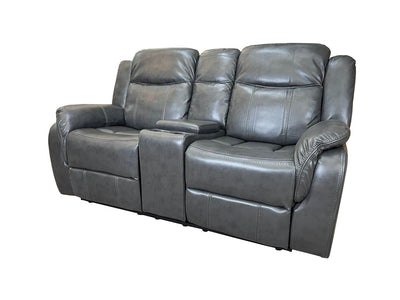 VENICE Air leather 2 Seater Sofa- Grey