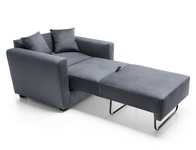 Bristol Velvet Single Sofa bed - Dark Grey