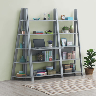 Riva Ladder Desk in Light Grey