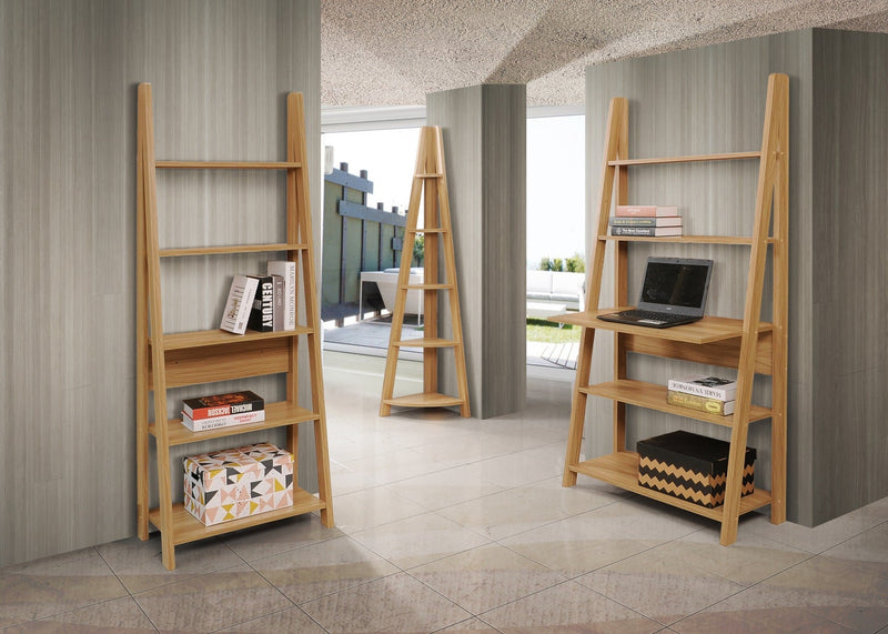 Riva Ladder Corner Bookcase in Oak