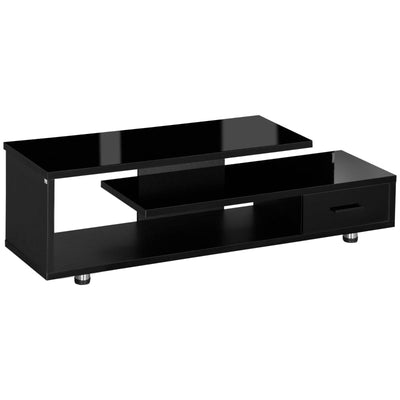 High Gloss TV Unit For TVs Up To 45, Black