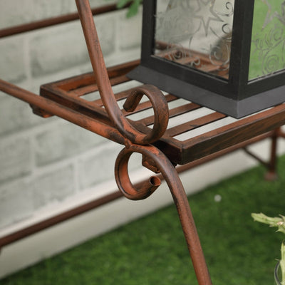 Soporte para plantas de metal estilo escalera de 3 niveles 