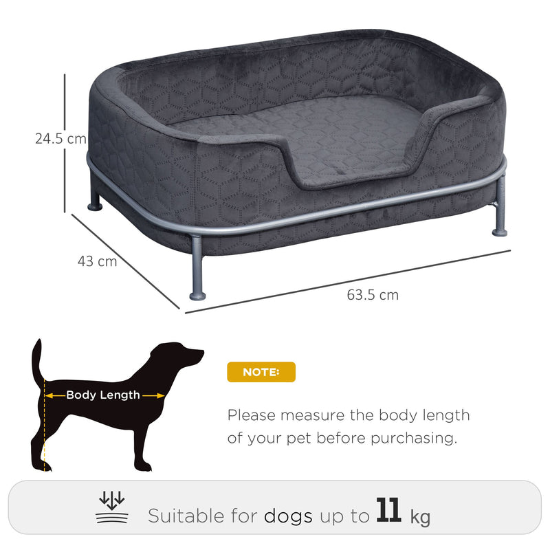 Pet Sofa Couch, Dog Bed, Cat Lounger,, Removable Cushion, Grey