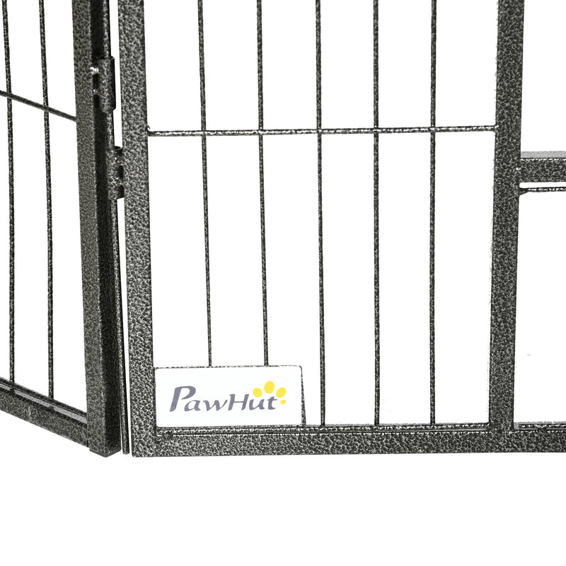 PawHut Heavy Duty Dog Pen with 2 Doors, 16 Panels Dog Playpen, Portable Puppy Pen for Indoors, Outdoors, 60H cm