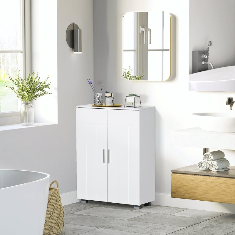 Modern Bathroom Floor Cabinet, White