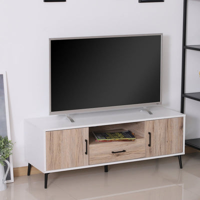 TV Stand Cabinet For TVs Up To 50 Inches With 2 Doors 1 Drawer