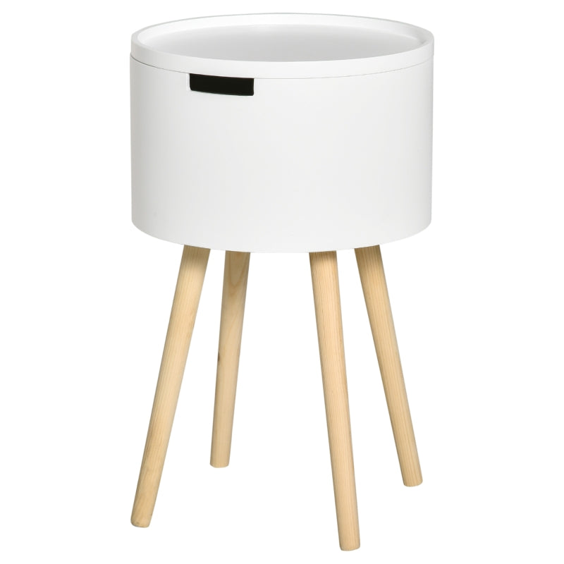 Modern Side Table With Hidden Storage Space