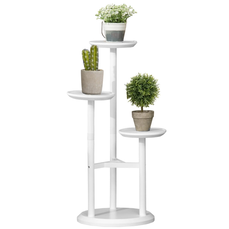 3-Tier Plant Stand, Shelf Rack, - White