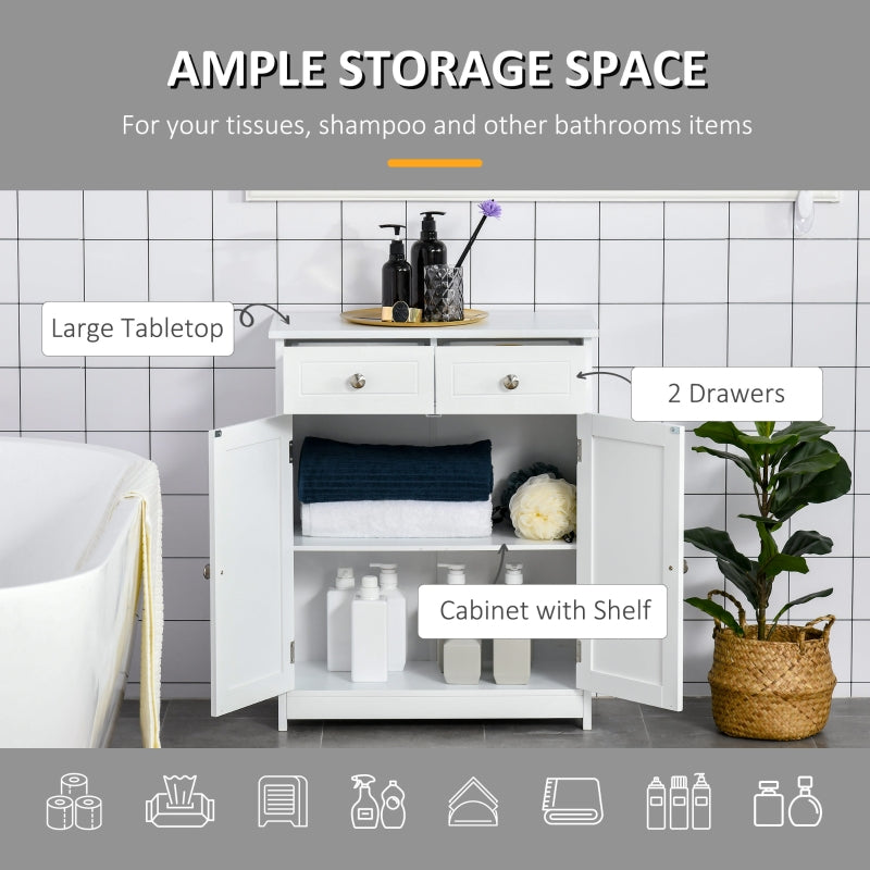 75x60cm Freestanding Bathroom Storage Cabinet Unit