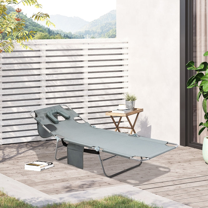 Beach Chaise Lounge -Grey