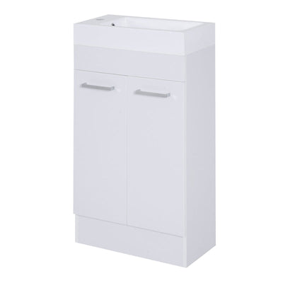 kleankin Under Sink Bathroom Vanity Unit Ceramic Basin Sink Cloakroom Storage Cabinet Home Furniture