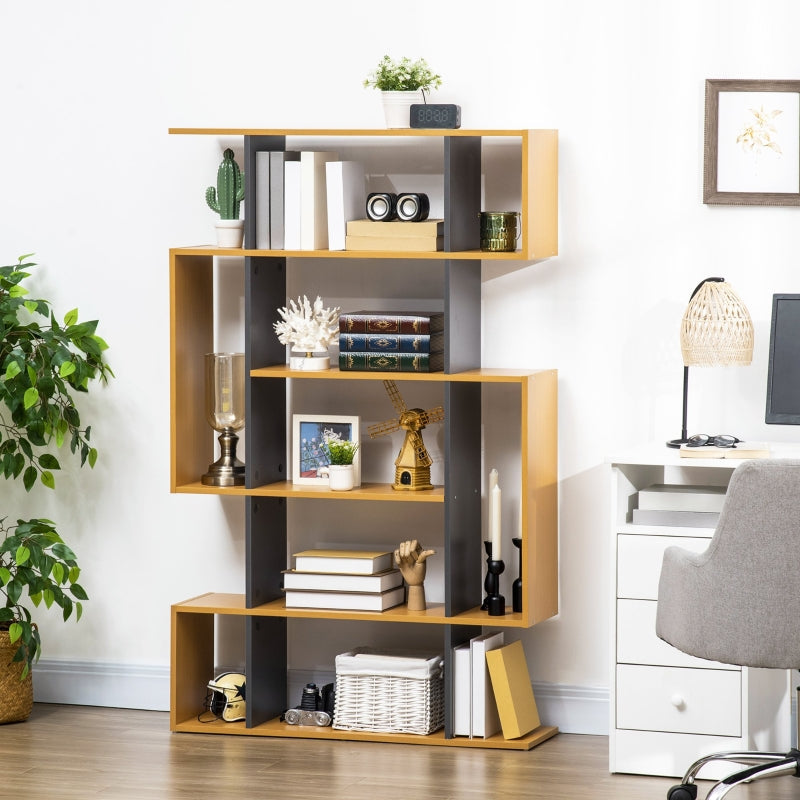 5-Tier Bookshelf, Modern Bookcase With 13 Open Shelves, Natural