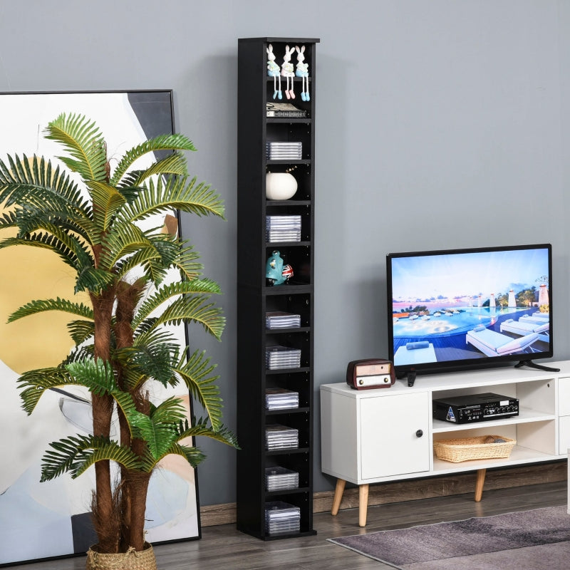 Set Of 2 CD Media Display Shelf Unit Tower Rack