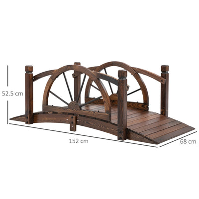 1.5M Wooden Garden Bridge