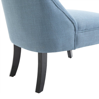 Fabric Single Sofa Dining Chair Tub Upholstered , Blue