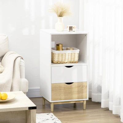 Modern Storage Cabinet Cupboard , White Natural