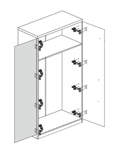 Roma Hinged Door Wardrobe 90cm