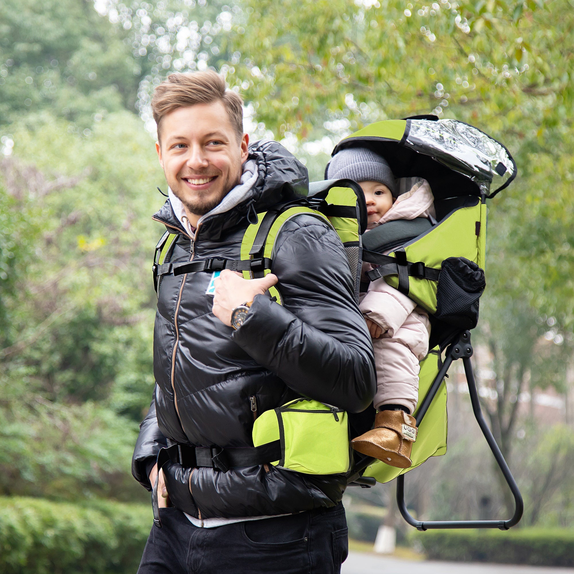 Child carrier rain outlet cover