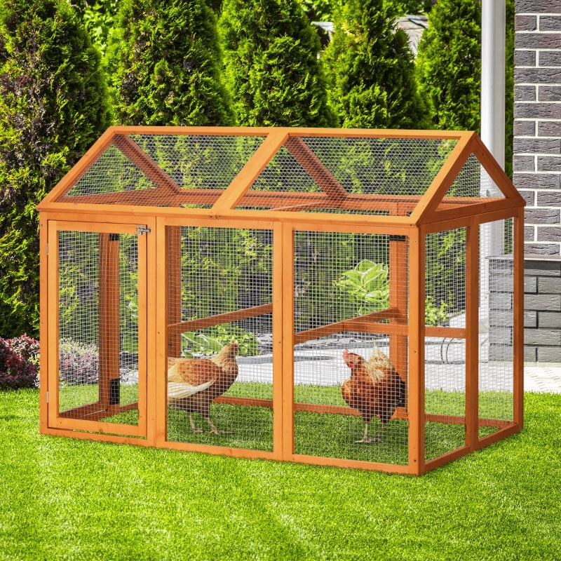 Large Chicken Run, Wooden Coop, With Combinable Design - Effect