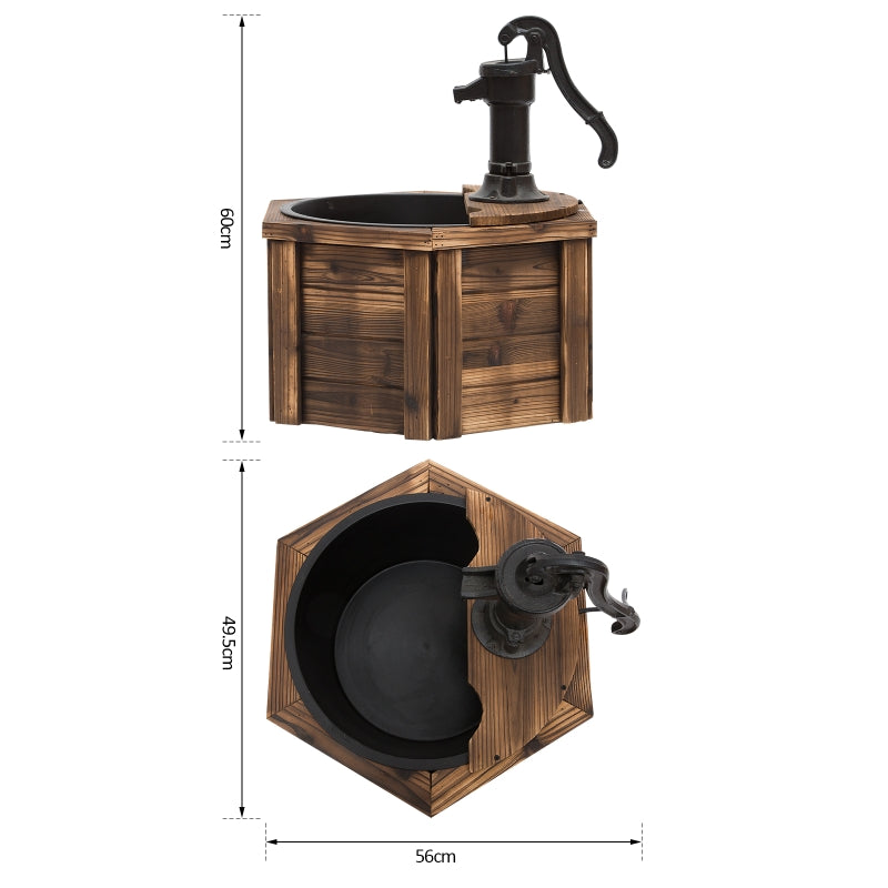 Wooden Electric Water Fountain Garden Ornament