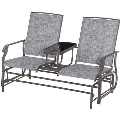 2 Seater Metal Double Swing Chair- Grey