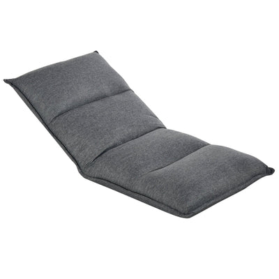 Padded Floor Chair With 5 Adjustable Positions, Grey