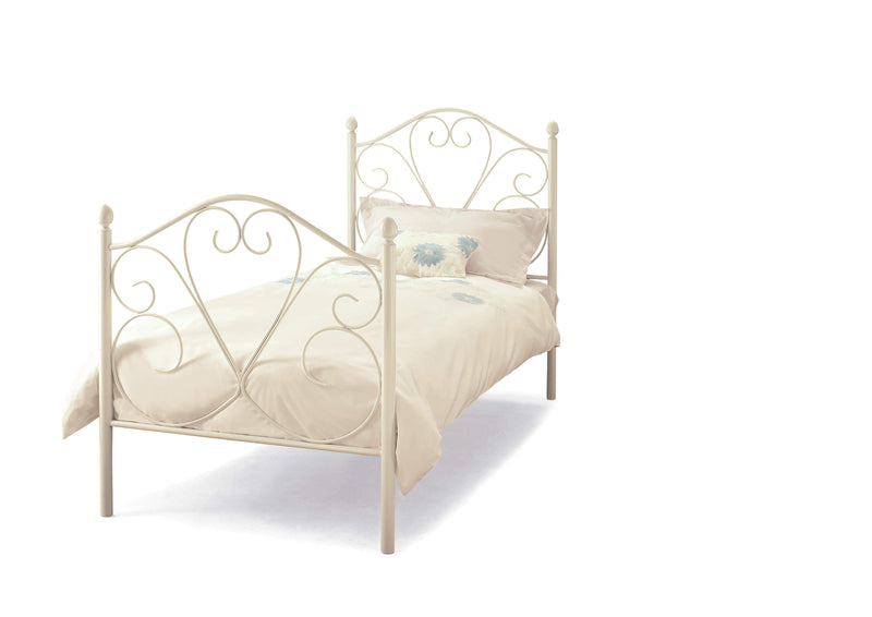 Isabelle  Metal Bed - White