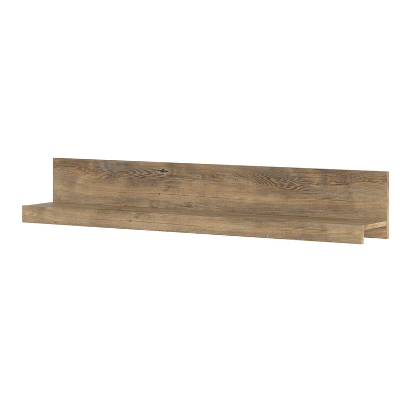 Rapallo - Rapallo 135 cm wide wall shelf in Chestnut and Matera Grey