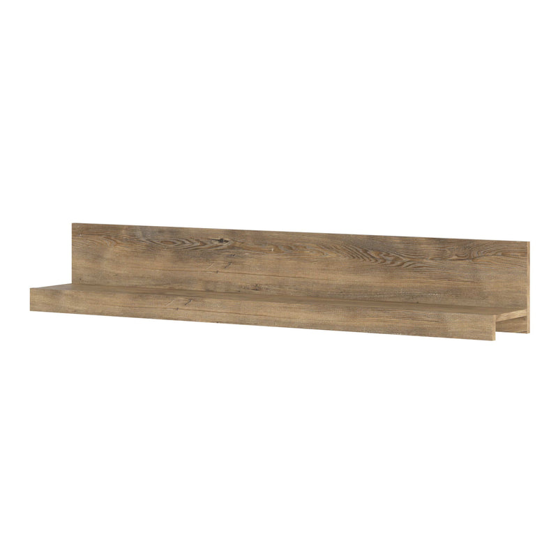 Rapallo - Rapallo 135 cm wide wall shelf in Chestnut and Matera Grey