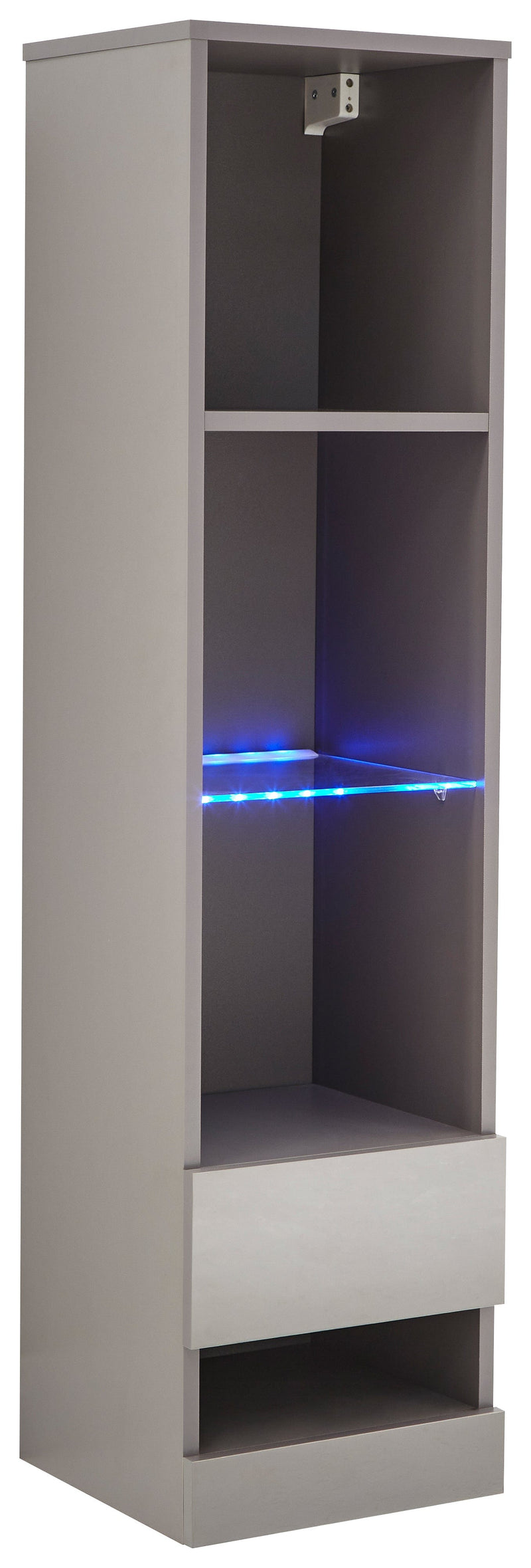 Galicia Tall Shelf Unit With Led Grey