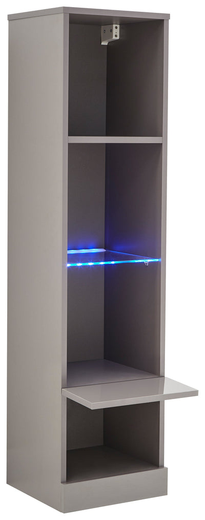 Galicia Tall Shelf Unit With Led Grey