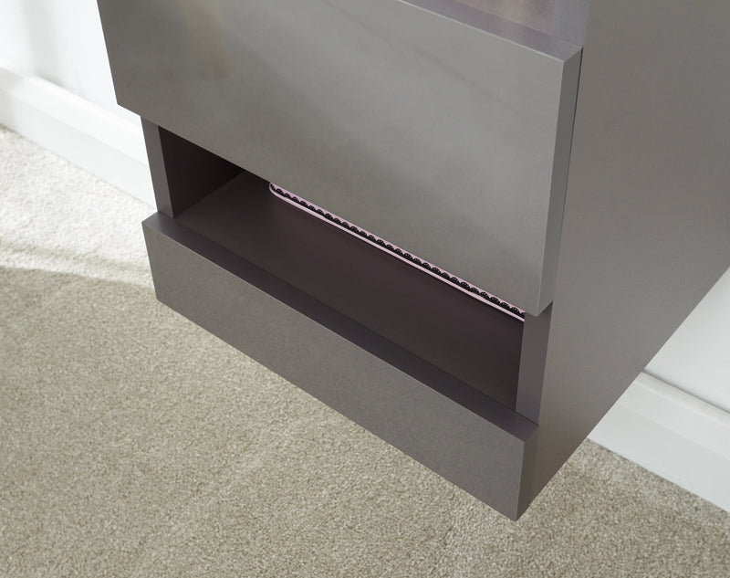 Galicia Tall Shelf Unit With Led Grey