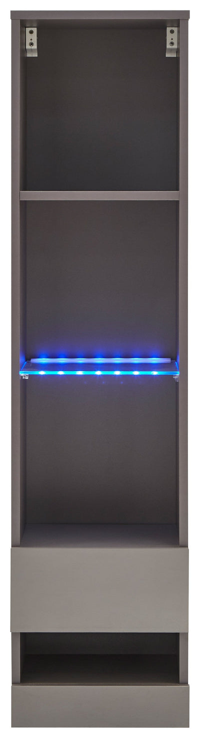 Galicia Tall Shelf Unit With Led Grey