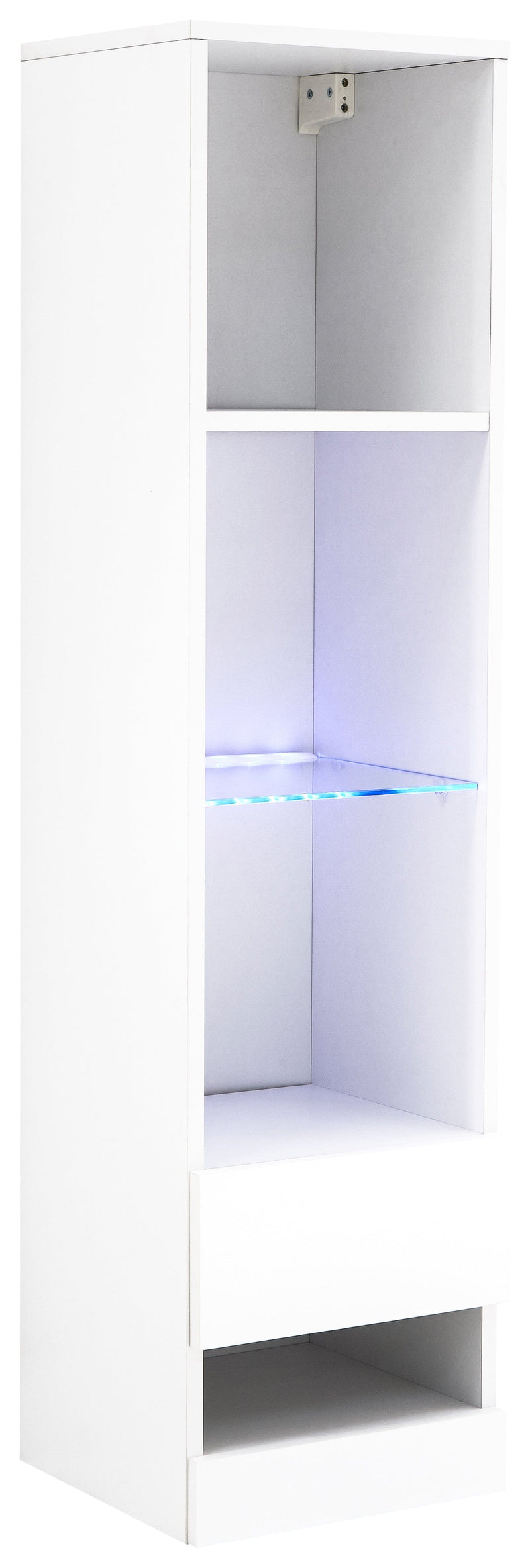 Galicia Tall Shelf Unit With Led White