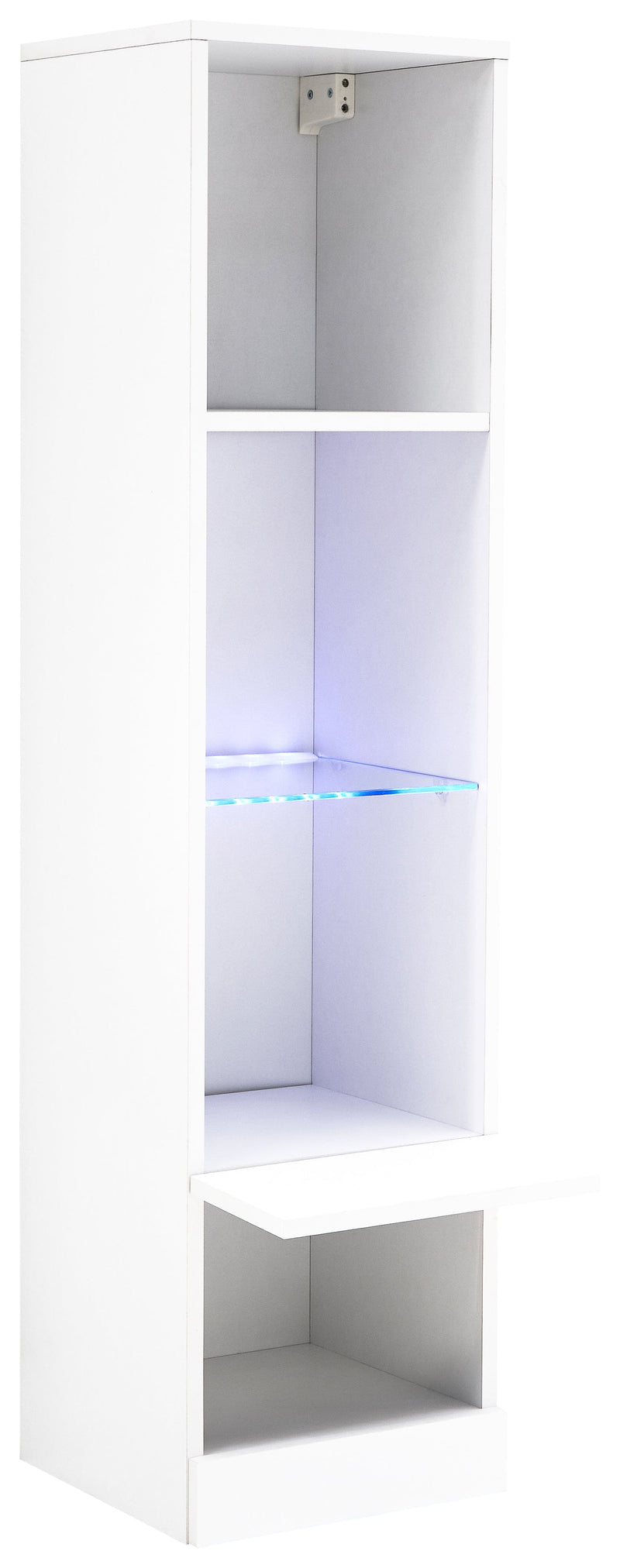 Galicia Tall Shelf Unit With Led White