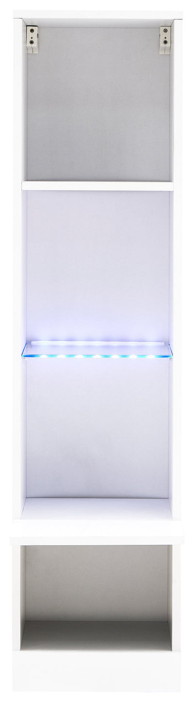 Galicia Tall Shelf Unit With Led White