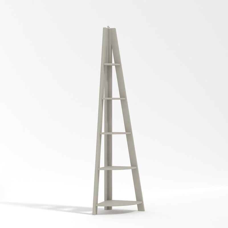 Tiva Corner Ladder Shelving Grey