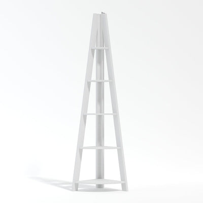 Tiva Corner Ladder Shelving White