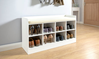 Kempton Shoe Bench White